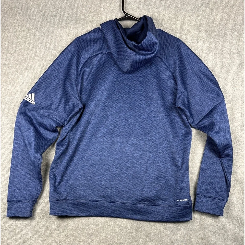 Adidas Colby Trojans Baseball Climalite Hoodie Size L Blue Heather Pullover
